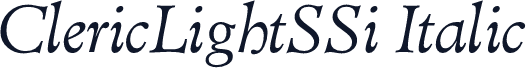 ClericLightSSi Italic
