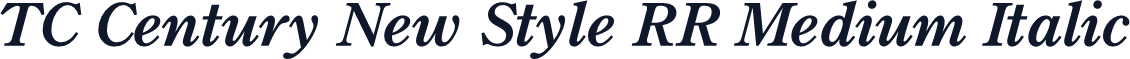 TC Century New Style RR Medium Italic