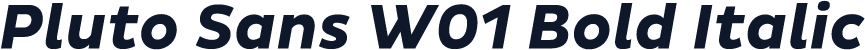 Pluto Sans W01 Bold Italic