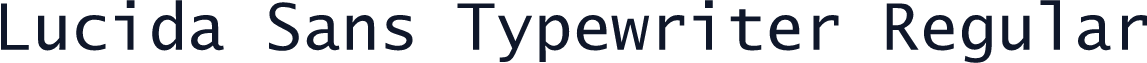 Lucida Sans Typewriter Regular