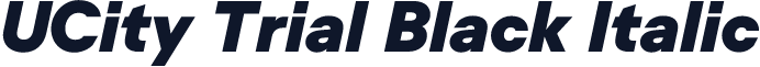 UCity Trial Black Italic