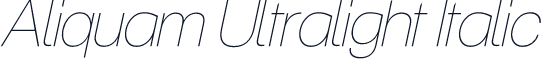 Aliquam Ultralight Italic