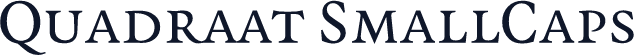 Quadraat SmallCaps