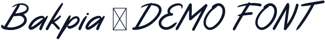 Bakpia - DEMO FONT