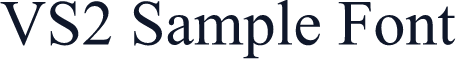 VS2 Sample Font