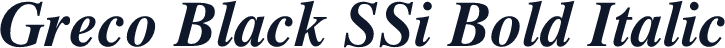 Greco Black SSi Bold Italic
