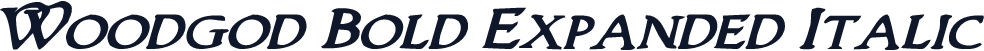Woodgod Bold Expanded Italic