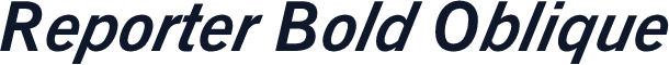 Reporter Bold Oblique