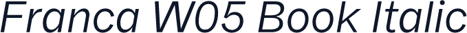 Franca W05 Book Italic