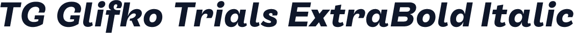 TG Glifko Trials ExtraBold Italic