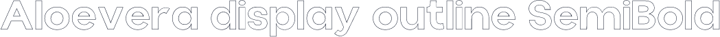 Aloevera display outline SemiBold