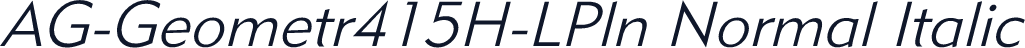 AG-Geometr415H-LPln Normal Italic