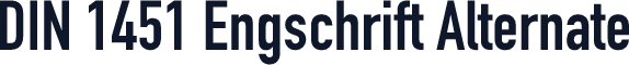 DIN 1451 Engschrift Alternate