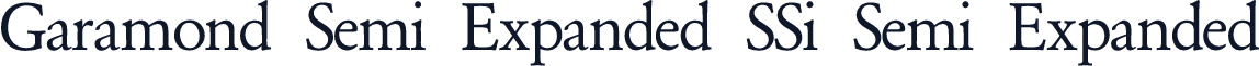 Garamond Semi Expanded SSi Semi Expanded