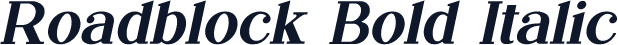 Roadblock Bold Italic
