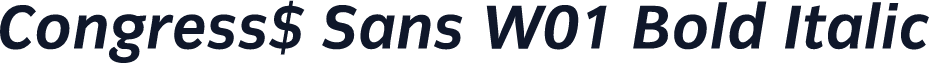 Congress$ Sans W01 Bold Italic