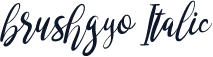 brushgyo Italic