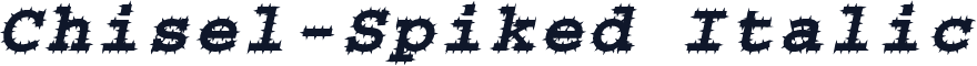 Chisel-Spiked Italic