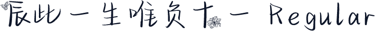 辰此一生唯负十一 Regular