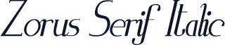 Zorus Serif Italic