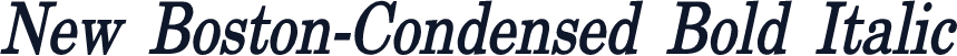 New Boston-Condensed Bold Italic