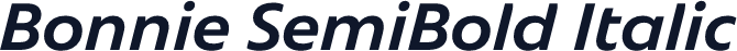 Bonnie SemiBold Italic
