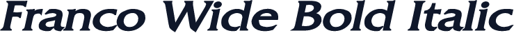 Franco Wide Bold Italic