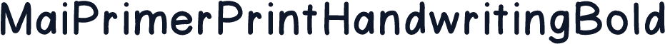 MaiPrimerPrintHandwritingBold