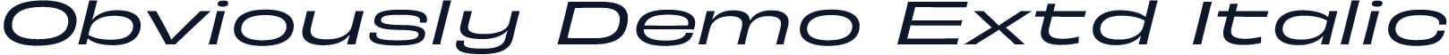 Obviously Demo Extd Italic