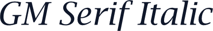 GM Serif Italic