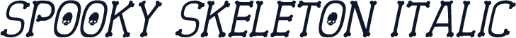 Spooky Skeleton Italic