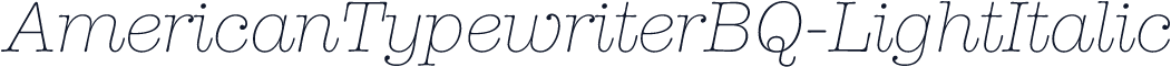 AmericanTypewriterBQ-LightItalic