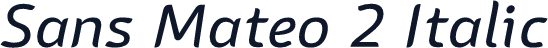 Sans Mateo 2 Italic