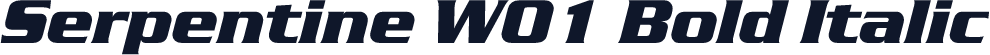 Serpentine W01 Bold Italic