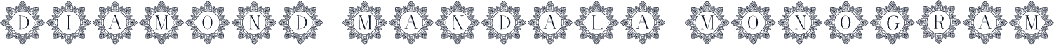 Diamond mandala monogram