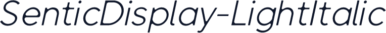 SenticDisplay-LightItalic
