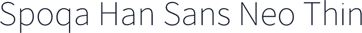 Spoqa Han Sans Neo Thin