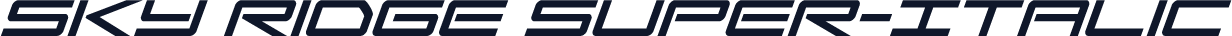 Sky Ridge Super-Italic