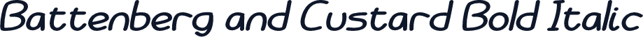 Battenberg and Custard Bold Italic