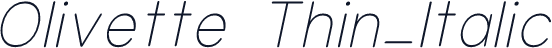 Olivette Thin_Italic
