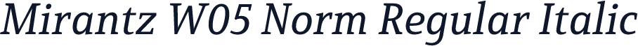 Mirantz W05 Norm Regular Italic