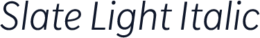 Slate Light Italic