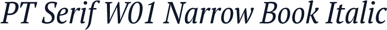 PT Serif W01 Narrow Book Italic