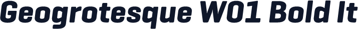 Geogrotesque W01 Bold It