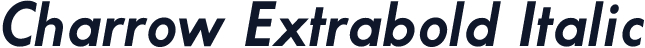 Charrow Extrabold Italic