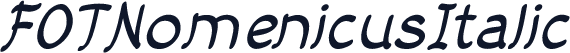 FOTNomenicusItalic