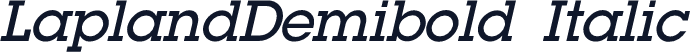 LaplandDemibold Italic