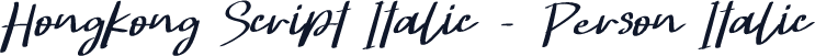 Hongkong Script Italic - Person Italic
