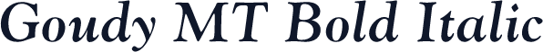 Goudy MT Bold Italic