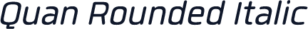 Quan Rounded Italic